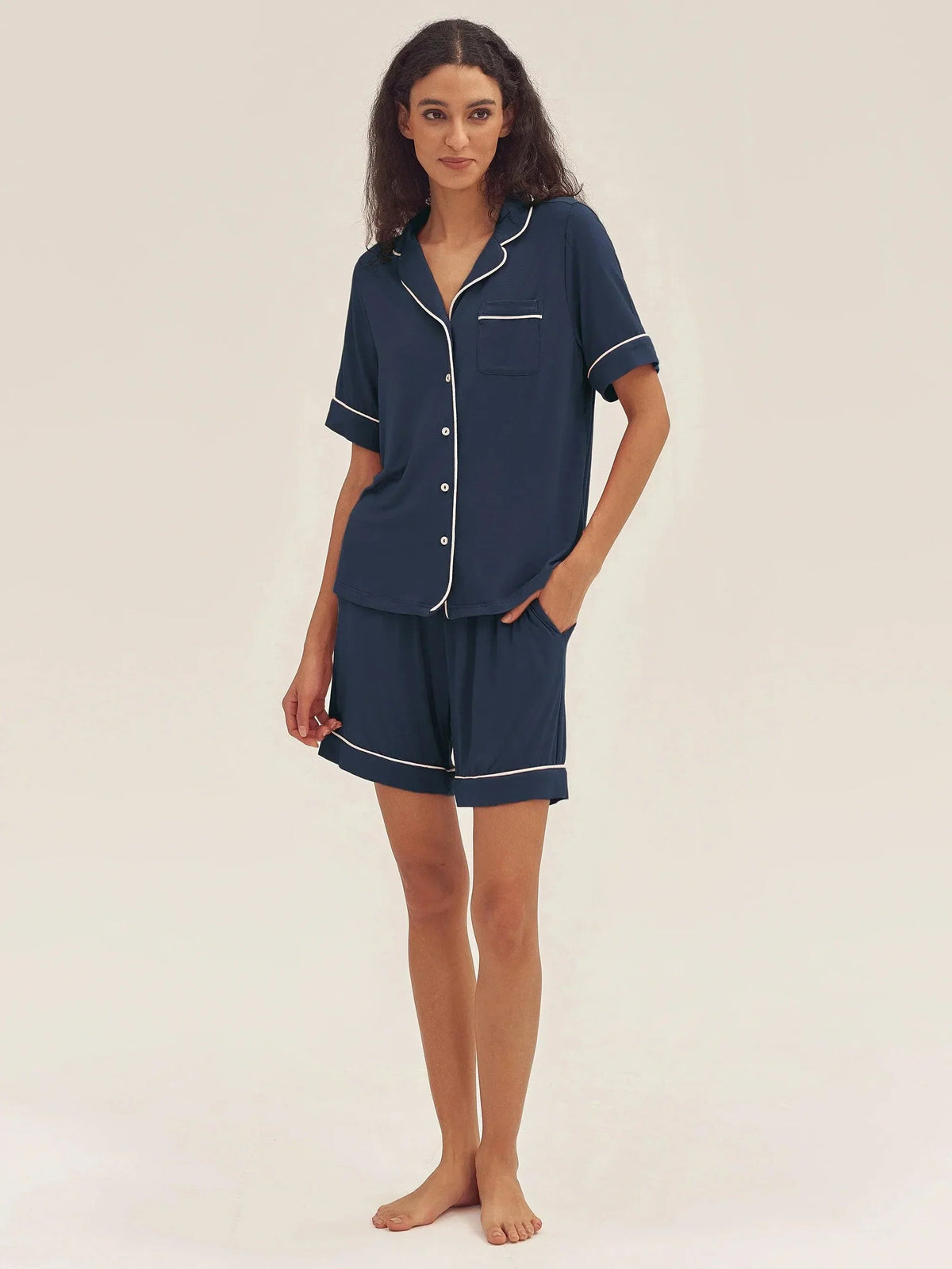 Short-Sleeve Bamboo Viscose Pajama Set ODESSA