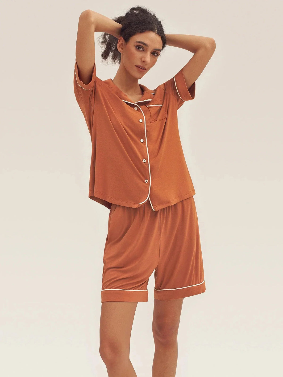 Short-Sleeve Bamboo Viscose Pajama Set ODESSA