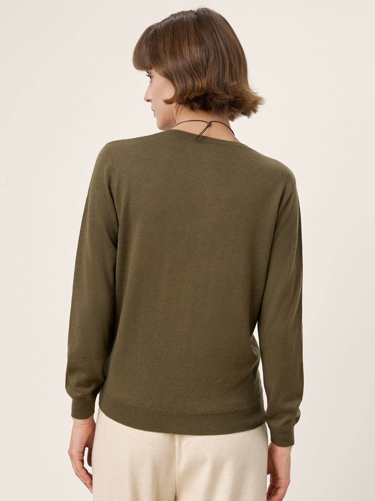 100% Extra-Fine Merino Wool Essential Crew Neck Knit Sweater BRIDGET
