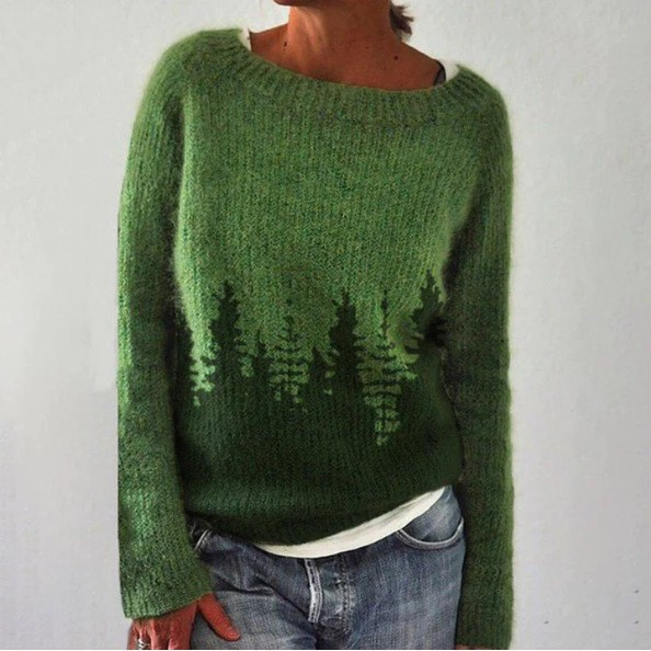 Hedda | Nordic Forest Knit Sweater