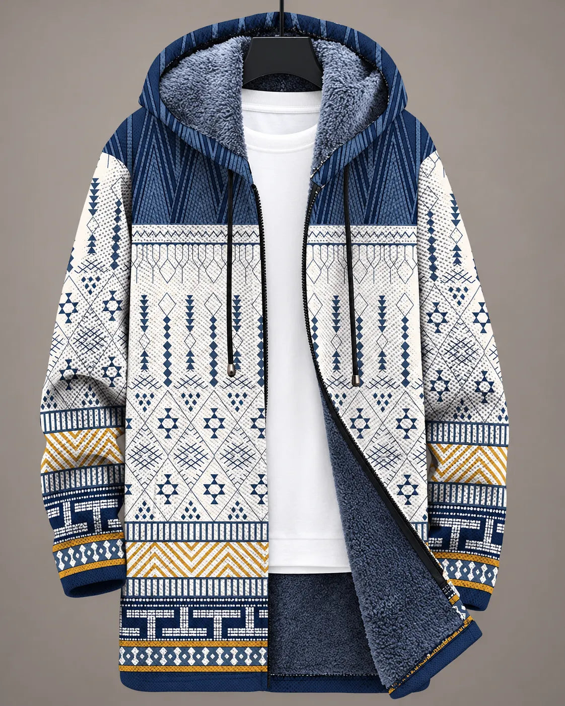 Talia Vibrant Geometric Hooded Jacket