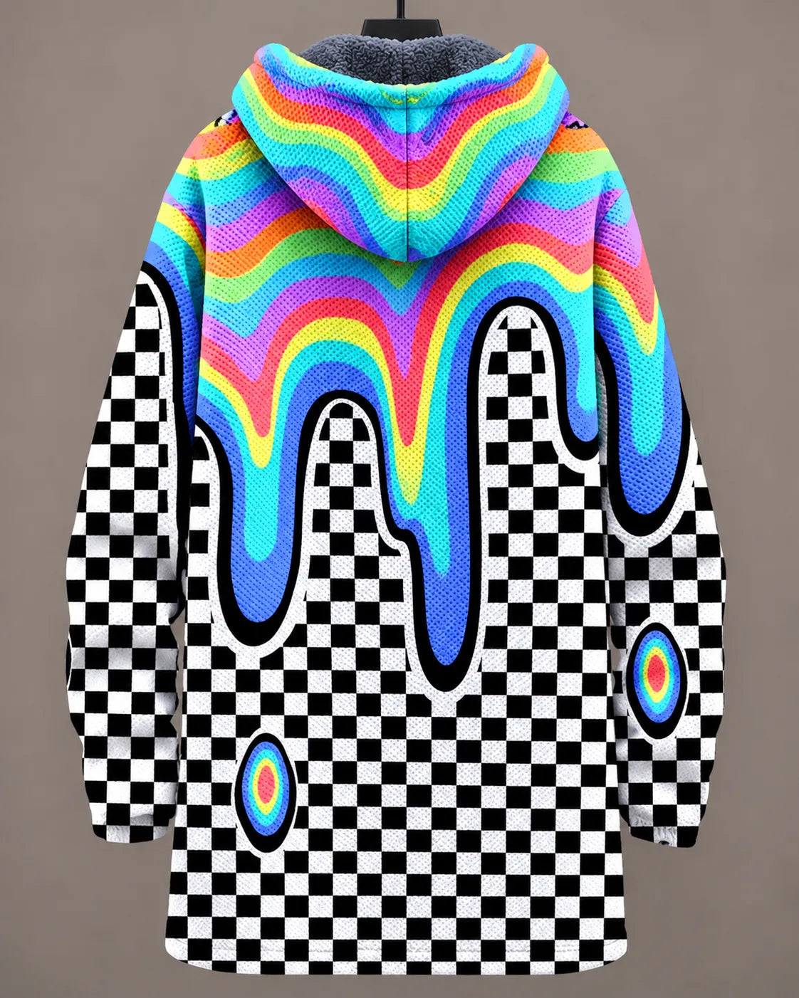 Vivienne Rainbow Checkered Hooded Jacket