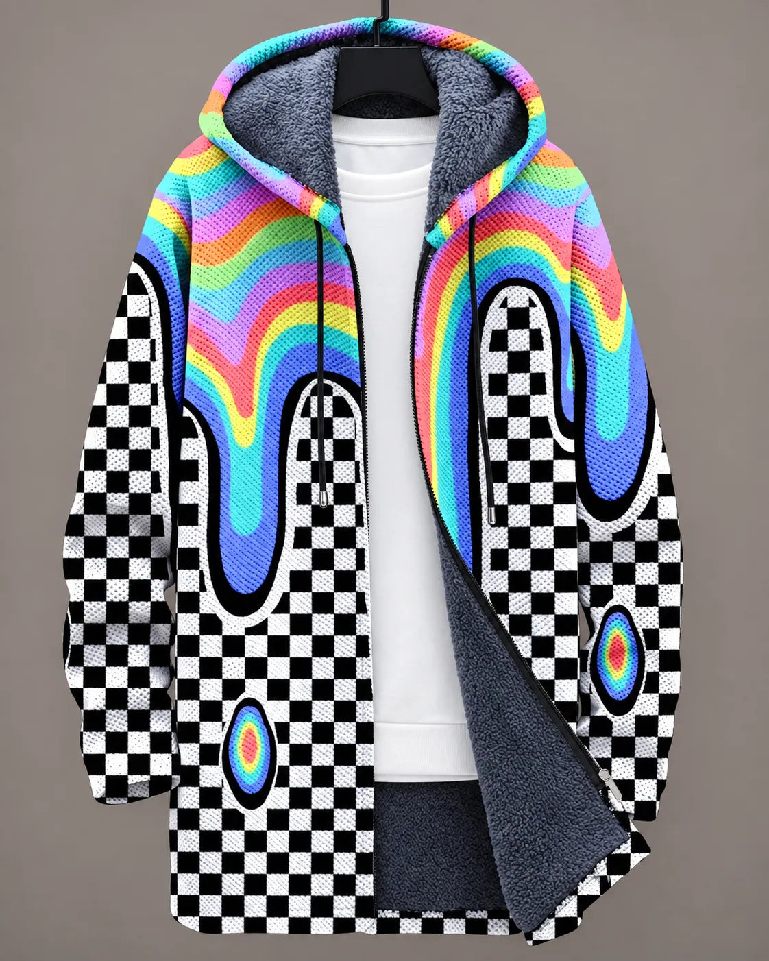 Talia Vibrant Geometric Hooded Jacket