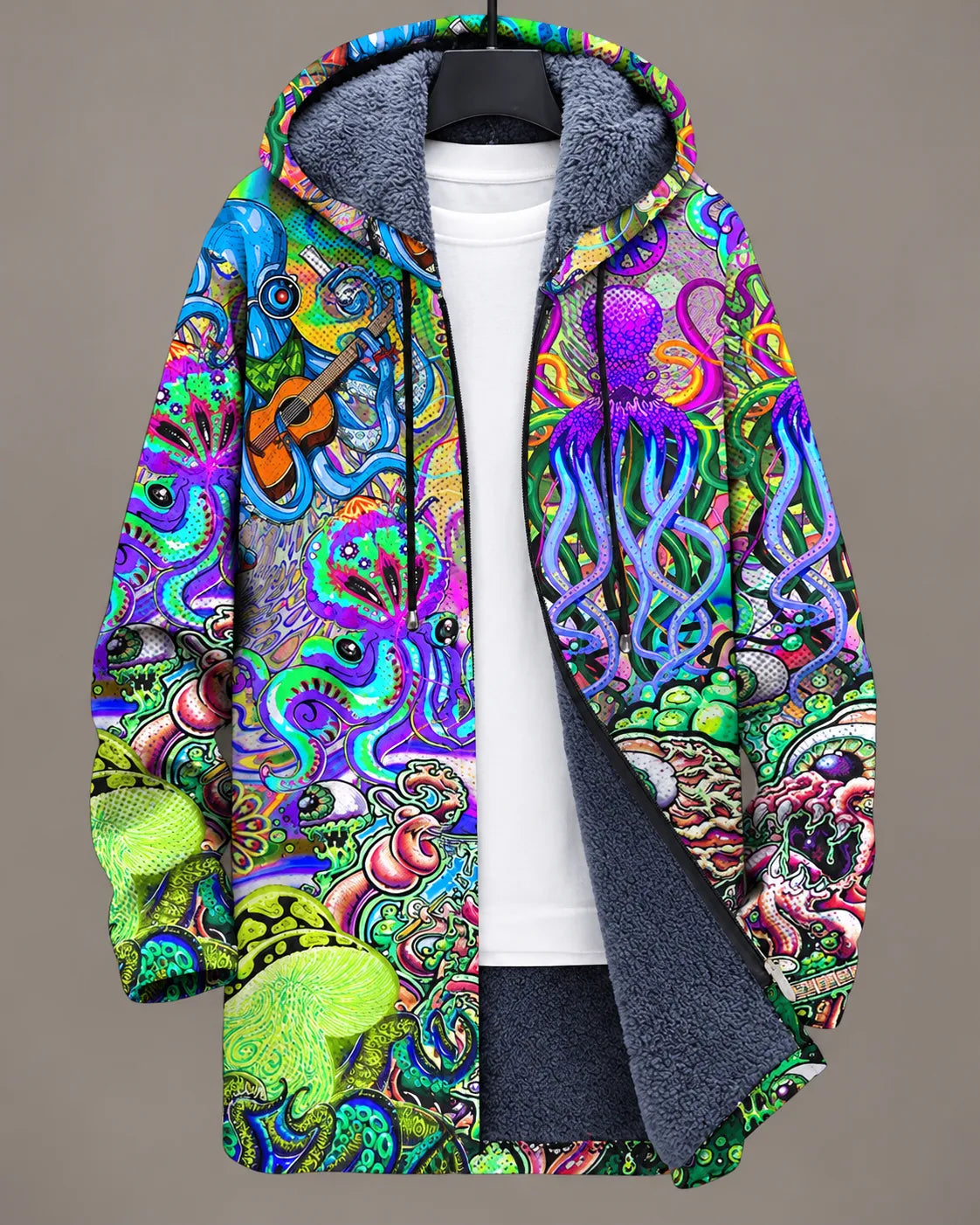 Serena Vibrant Mosaic Hooded Jacket