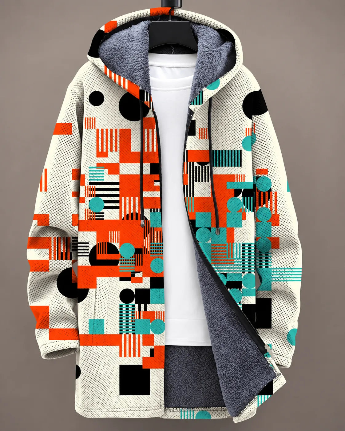 Camille Modern Patchwork Hooded Jacket