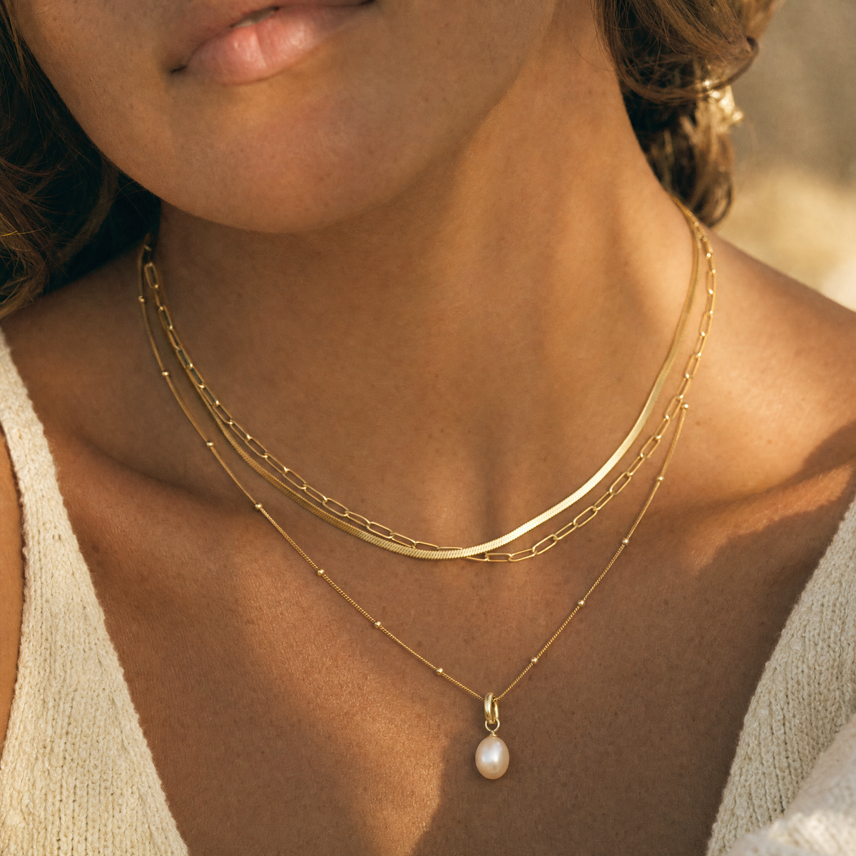 Isola Pearl Pendant Necklace (Bundle)