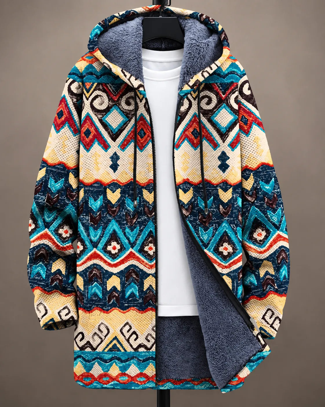 Celeste Monochrome Speckled Hooded Jacket