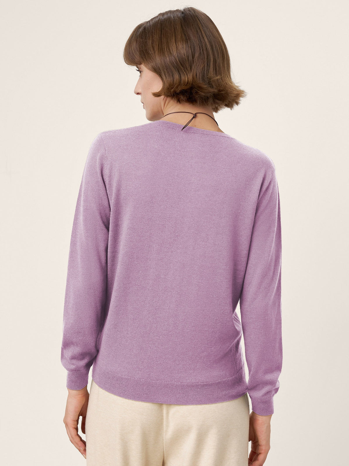 100% Extra-Fine Merino Wool Essential Crew Neck Knit Sweater BRIDGET