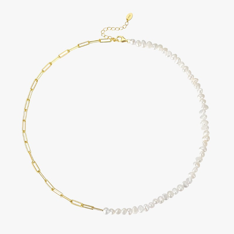 Rhoni Paper Clip Pearl Necklace (Bundle)