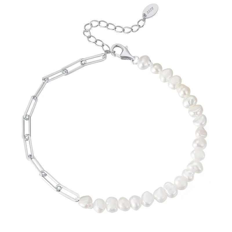 Rhoni Paper Clip Pearl Bracelet (Bundle)