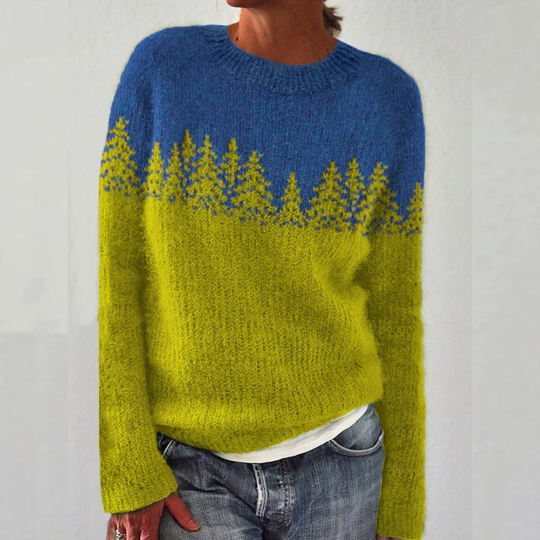 Odile | Nordic Forest Knit Sweater
