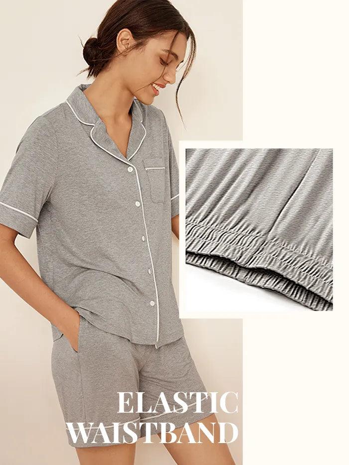 Short-Sleeve Bamboo Viscose Pajama Set ODESSA