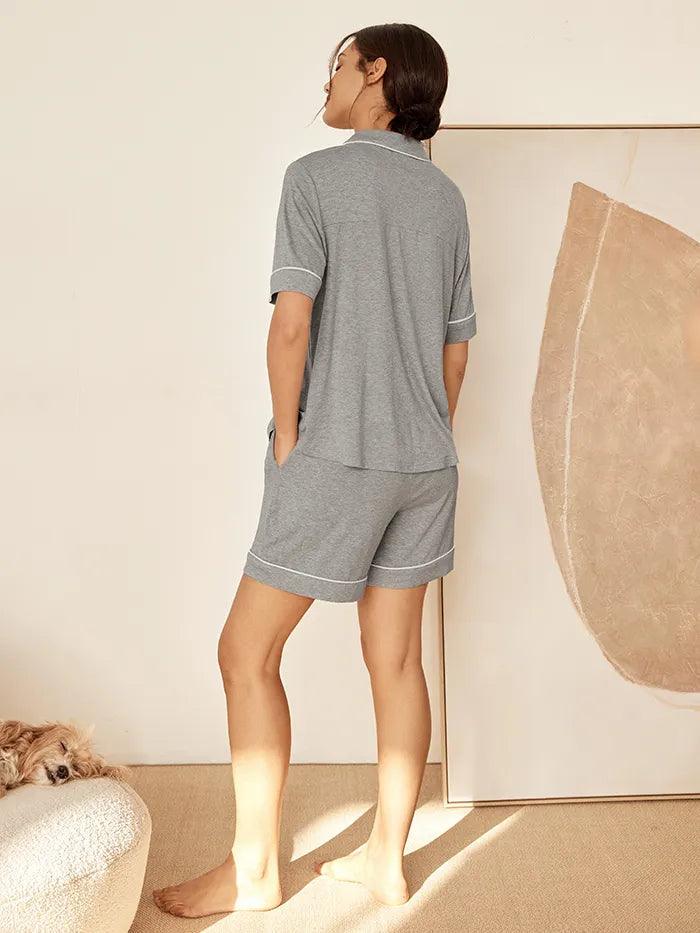 Short-Sleeve Bamboo Viscose Pajama Set ODESSA