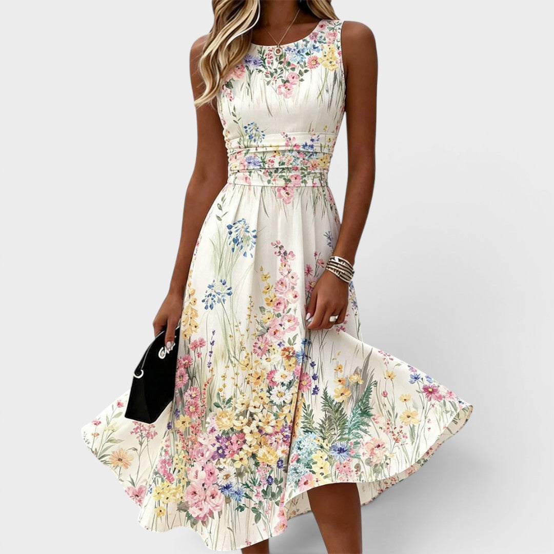 Paige | Sleeveless Floral Midi Dress