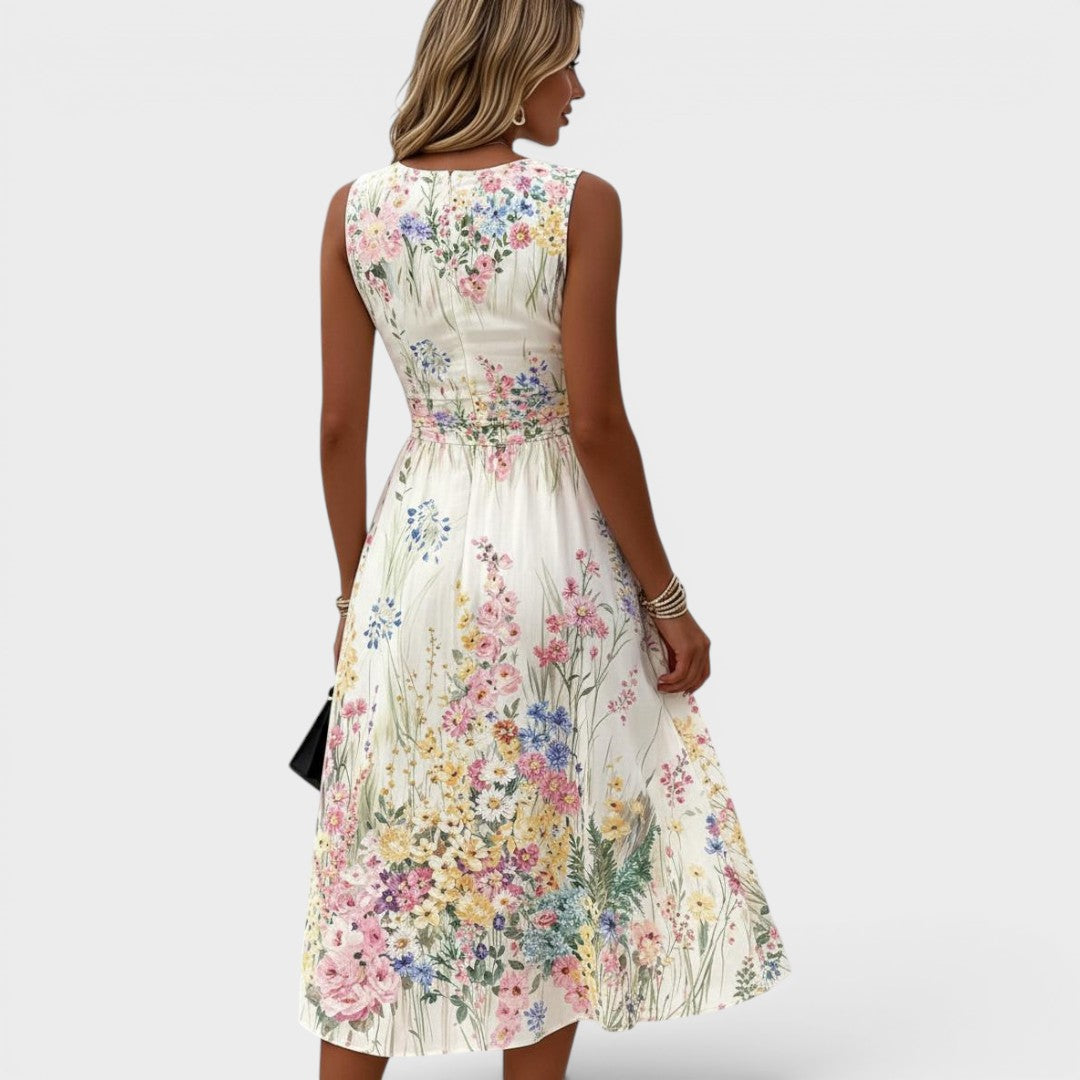 Paige | Sleeveless Floral Midi Dress