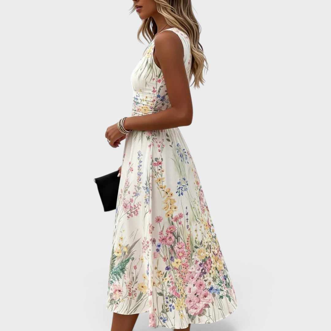 Paige | Sleeveless Floral Midi Dress