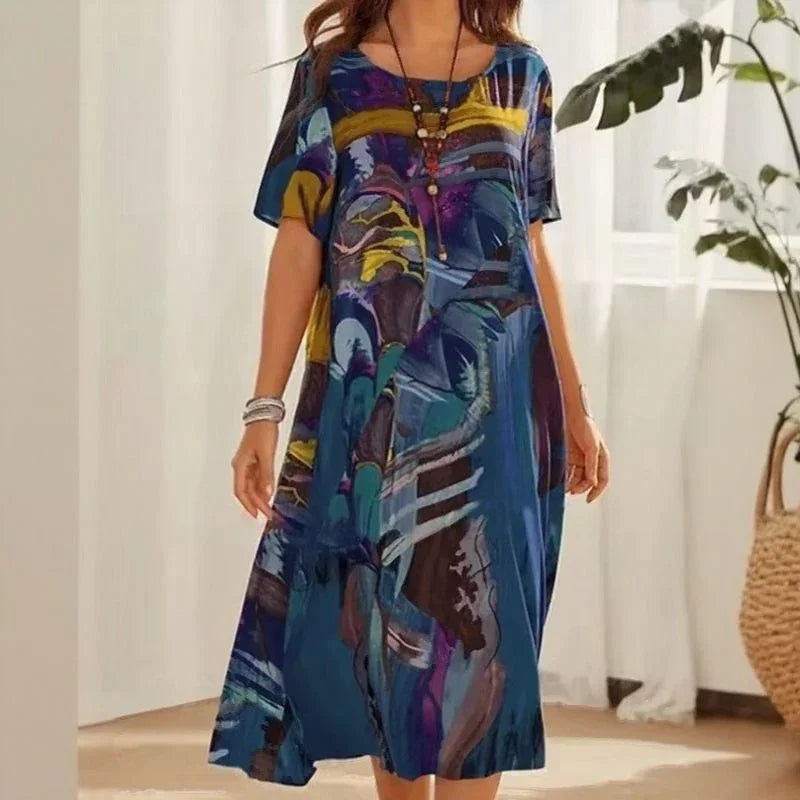 Grace | Dress in Contemporary Abstract Print