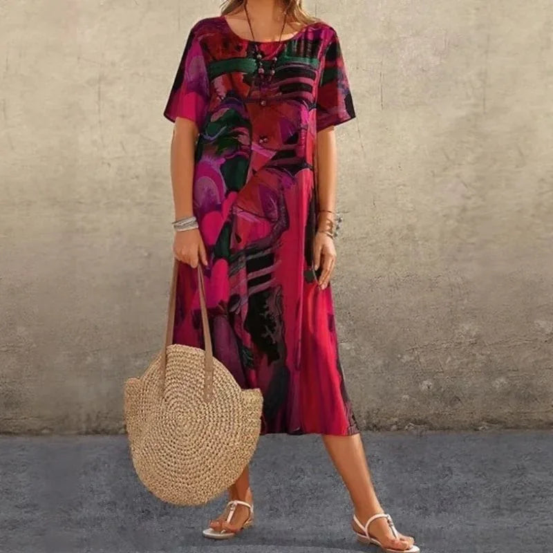 Grace | Dress in Contemporary Abstract Print