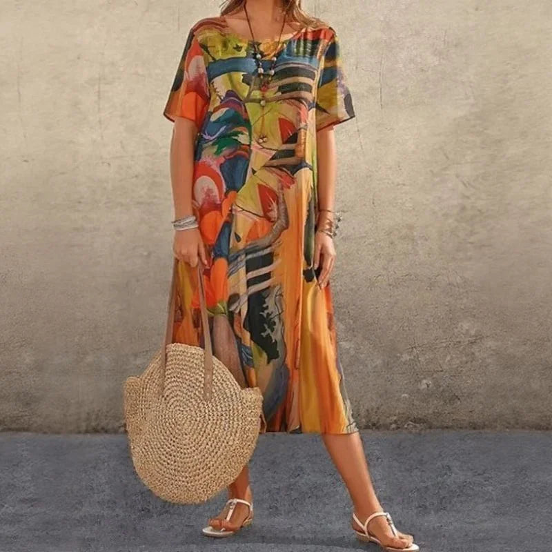 Grace | Dress in Contemporary Abstract Print