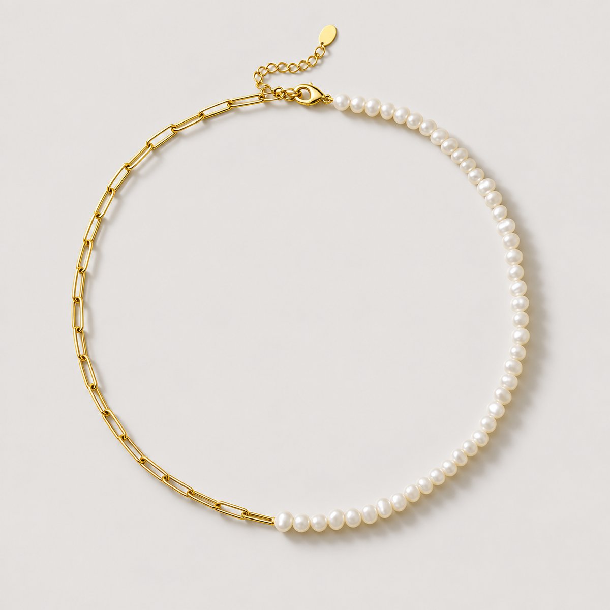 Rhoni Paper Clip Pearl Necklace (Bundle)