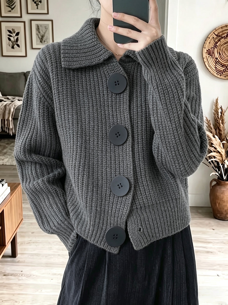 Vibrant Chunky Knit Statement Cardigan