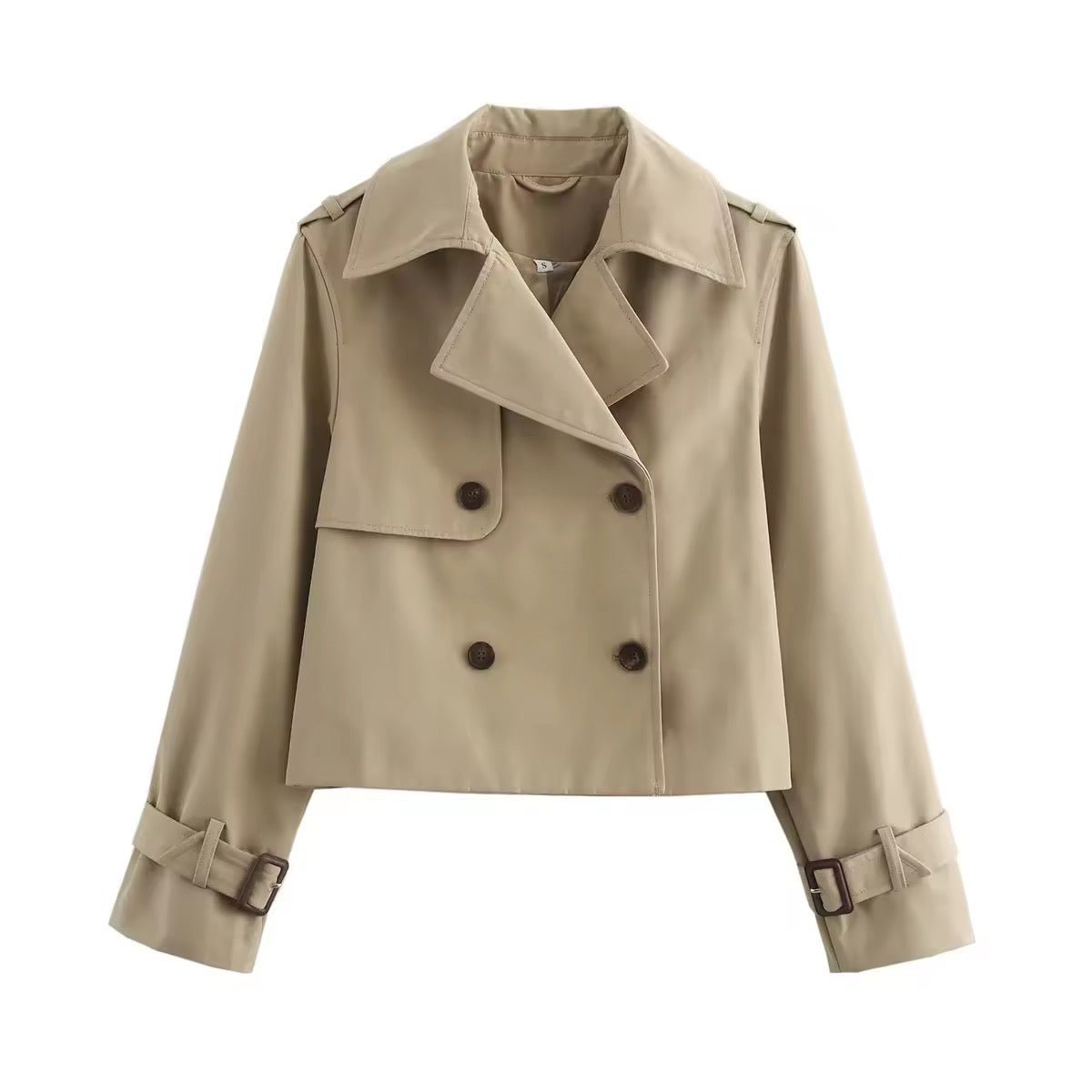 Paulina | Cropped Double-Breasted Trench Coat