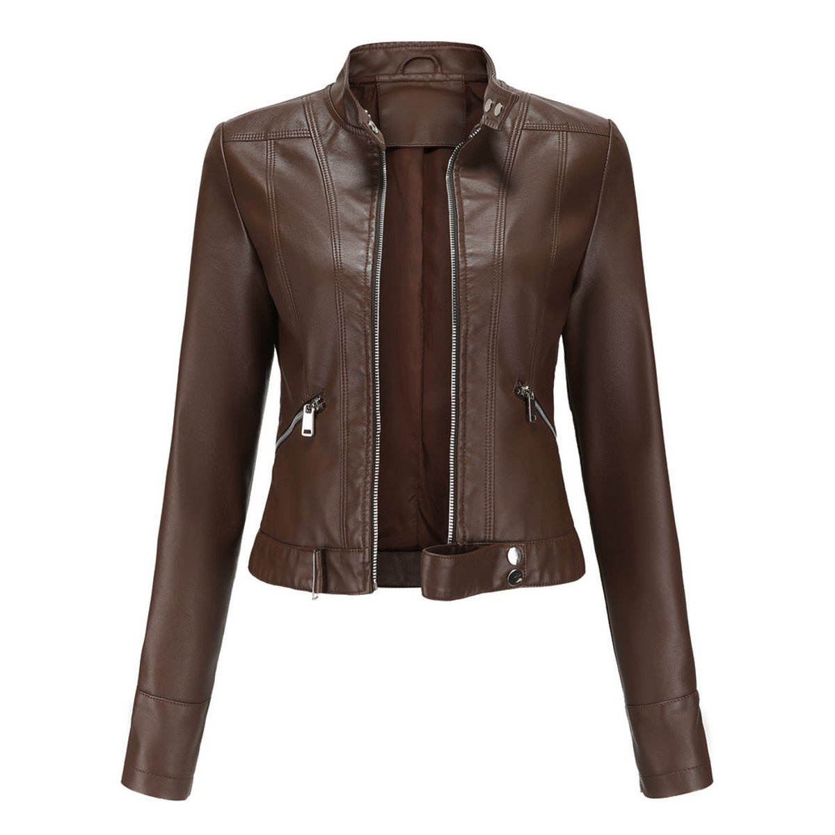 Cecily | Cropped Moto Biker Jacket